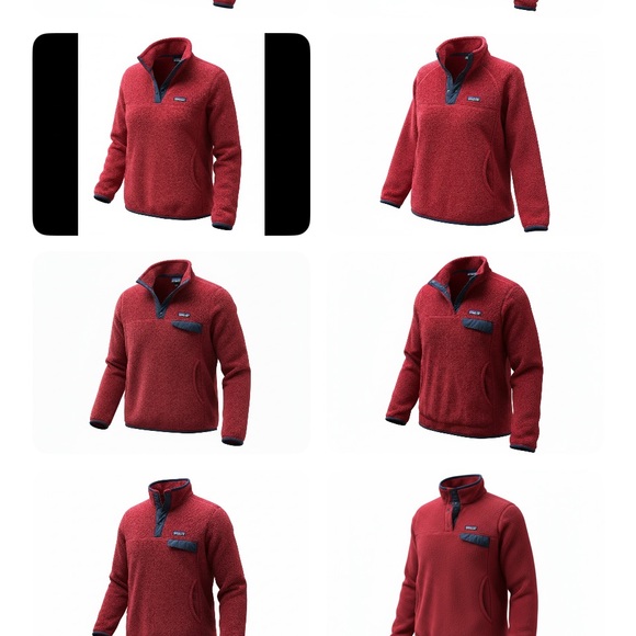 Patagonia Scarlet Fleece with Navy Trim - Picture 5 of 5
